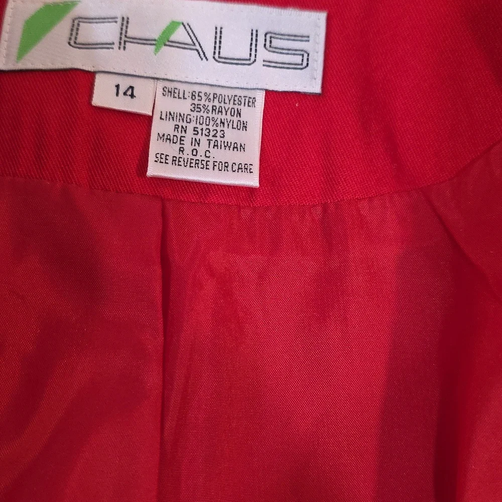 Claus Vibrant Red Women's Blazer - Picture 5 of 6
